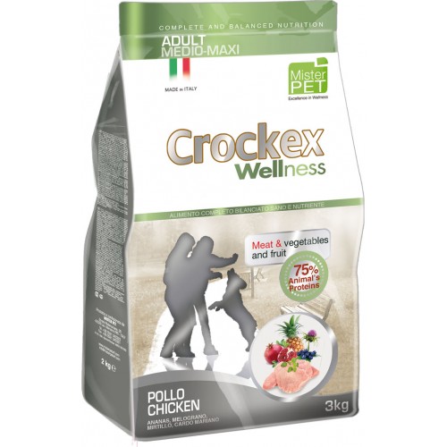 Crockex Adult Chicken&Rice д/взрослых собак средних и крупных пород с курицей и рисом 12кг